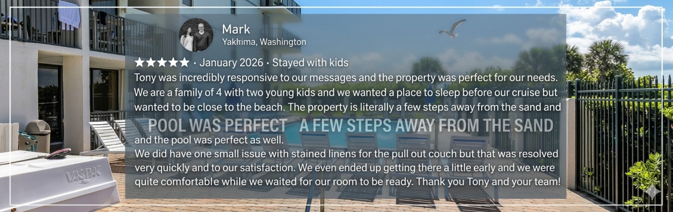 BeachFront | POOL | hottub, Ez check-in